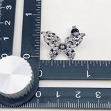 Mio Queena - Sparkly Cubic Zirconia  Butterfly Stud Earrings