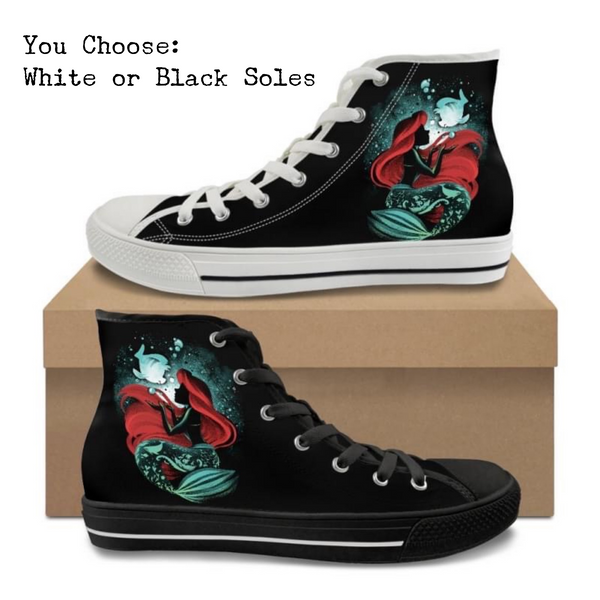 Under Sea Princess CANVAS HIGH TOP SHOES **REQUEST A PREORDER INVOICE**