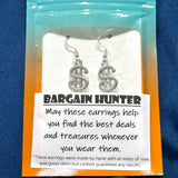 Amy Foxy Style Handmade Earrings - Money Charms: BARGAIN HUNTER
