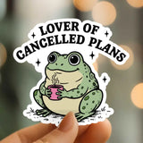 Mystical Monkey Toes - “Lover of Cancelled Plans” Frog Toad Sticker