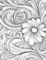 Mystical Monkey Toes - Beautiful Flower Coloring Sheets With Stackable Crayon