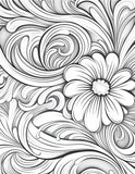 Mystical Monkey Toes - Beautiful Flower Coloring Sheets With Stackable Crayon