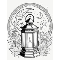 Mystical Monkey Toes - Beautiful Lantern Coloring Sheets With Stackable Crayon