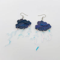 Mio Queena - Acrylic Storm Cloud Lightning Dangle Earrings