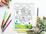 A Brighter Year - 12 Month Color By Day Calendar Coloring Book