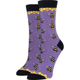 Imagery Socks - Purple Bee Adult Socks