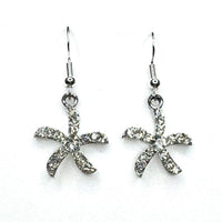 Amy Foxy Style Handmade Earrings - Sparkly Rhinestone Charms: Starfish
