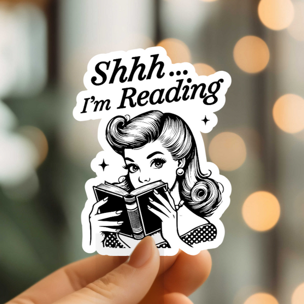 Mystical Monkey Toes - “Shhh…I'm Reading” Vinyl Sticker