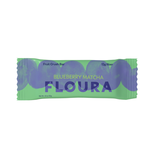 Floura - High Fiber Fruit Crush Bar: Blueberry Matcha