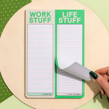 Hachette Book Group - Perforated Note Pad: Work Stuff / Life Stuff