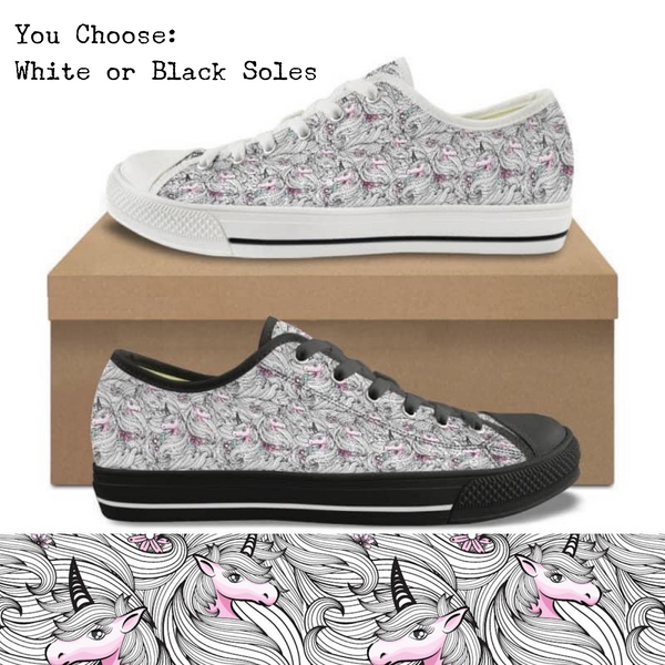 Unicorn Waves Kitty Kicks™️ CANVAS LOW TOP SHOES **REQUEST A PREORDER INVOICE** ($5 deposit will be applied to your full invoice)
