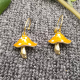 Mio Queena - Mushroom Hoop Earrings: Orange
