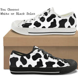 Cow CANVAS LOW TOP SHOES **REQUEST A PREORDER INVOICE**