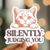 Mystical Monkey Toes - “Silently Judging You” Cat Vinyl Sticker
