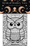 Mystical Monkey Toes - Beautiful Assortment Adult Coloring Sheets With Stackable Crayon
