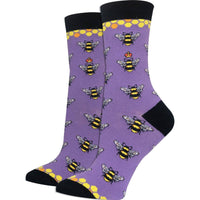 Imagery Socks - Purple Bee Adult Socks