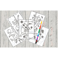 Mystical Monkey Toes - Funny Stripper Cat Adult Coloring Sheets With Stackable Crayon