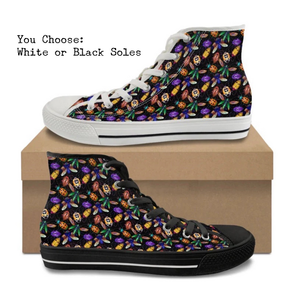 Pretty Beetles Kitty Kicks™️ CANVAS HIGH TOP SHOES **REQUEST A PREORDER INVOICE** ($5 deposit will be applied to your full invoice)