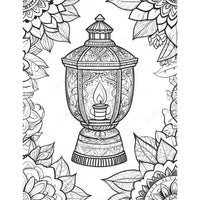 Mystical Monkey Toes - Beautiful Lantern Coloring Sheets With Stackable Crayon