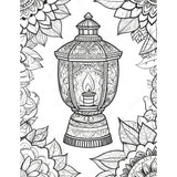 Mystical Monkey Toes - Beautiful Lantern Coloring Sheets With Stackable Crayon
