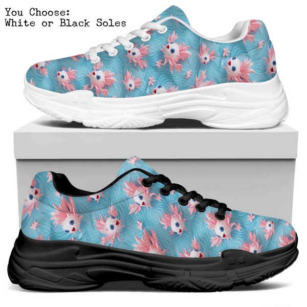 Axolotl Waves Kitty Kicks™️ MODERN WALKING SHOES **REQUEST A PREORDER INVOICE** ($5 deposit will be applied to your full invoice)