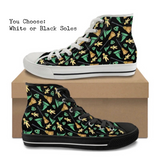 A Little Bit of Voo Doo CANVAS HIGH TOP SHOES **REQUEST A PREORDER INVOICE**
