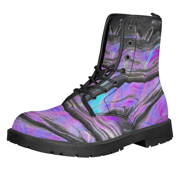 Purple Marble Kitty Kicks™️ COMBAT BOOTS **REQUEST A PREORDER INVOICE** ($5 deposit will be applied to your full invoice)