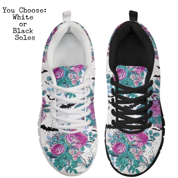 Bat Flowers Kitty Kicks™️ CLASSIC WALKING SHOES **REQUEST A PREORDER INVOICE** ($5 deposit will be applied to your full invoice)
