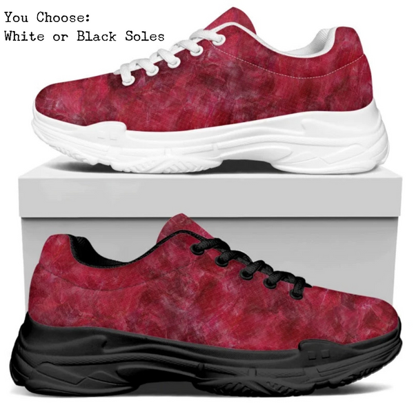 Red Marble Kitty Kicks™️ MODERN WALKING SHOES **REQUEST A PREORDER INVOICE** ($5 deposit will be applied to your full invoice)