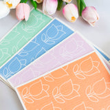 Alla Dickson Art - Pastel Floral Set of 4 Swedish Dishcloths