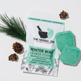 The Herbal Zen - Shower Steamer 2-Pack: WINTER WALK (Pine, Basil, Cedarwood, Rosemary, and Clove)