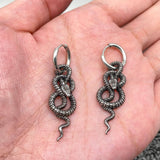 Mio Queena - Coiled Python Snake Huggie Earrings