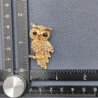 Mio Queena - Rhinestone Owl Brooch: Blue