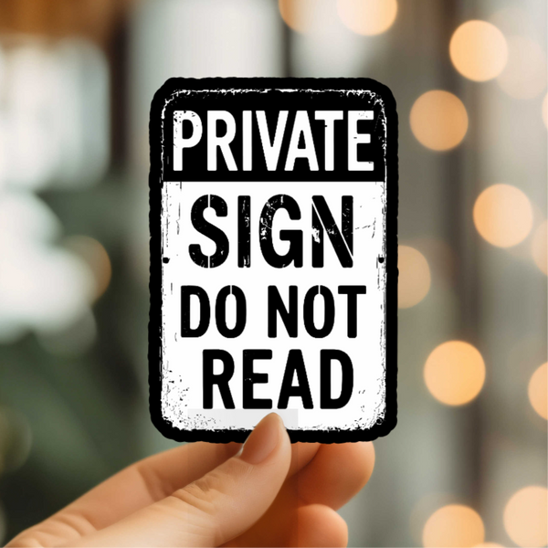 Mystical Monkey Toes - “Do Not Read” Vinyl Sticker