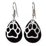 Eye Catching Jewelry - Black Paw Print Earrings