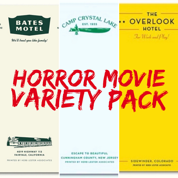 Herb Lester Associates - Fictional Hotel Notepads (Set of 3): Horror Movie Trio