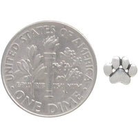 Nina Designs - Tiny Sterling Silver Puffed Paw Post Earrings