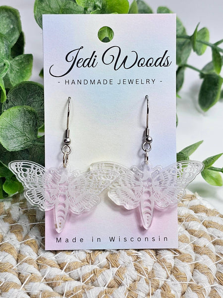 Jedi Woods - Death Moth Dangle Earrings