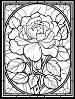 Mystical Monkey Toes - Stained Glass Flower Coloring Sheets With Stackable Crayon