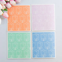Alla Dickson Art - Pastel Floral Set of 4 Swedish Dishcloths