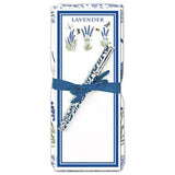 Alice's Cottage - Flour Sack Towel & Magnetic Note Pad Set: Lavender Sprigs