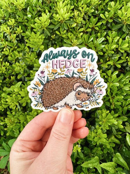 Remember November, Inc - “Always on Hedge” Anxious Hedgehog Vinyl Sticker