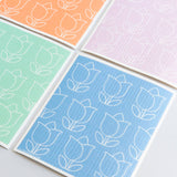 Alla Dickson Art - Pastel Floral Set of 4 Swedish Dishcloths