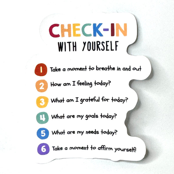Lemonsgrace Designs - "Check In with Yourself" Mental Health Sticker
