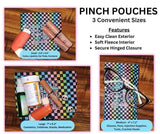 Pinch Pouch 3-Piece Set: Denim Apples