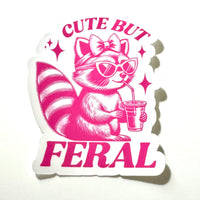 Lemonsgrace Designs - “Cute but Feral” Raccoon Sticker