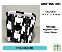 PP Shopping Tote - Peek a Boo Cats
