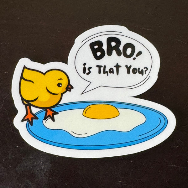 Mystical Monkey Toes - Chick Versus Egg Vinyl Sticker