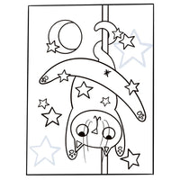 Mystical Monkey Toes - Funny Stripper Cat Adult Coloring Sheets With Stackable Crayon