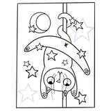 Mystical Monkey Toes - Funny Stripper Cat Adult Coloring Sheets With Stackable Crayon